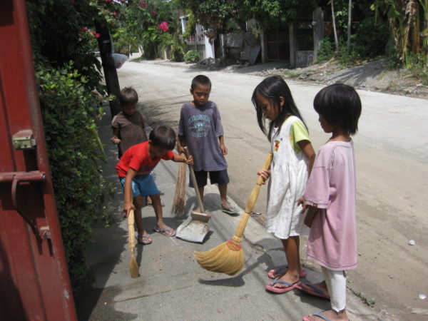 kids cleaning two